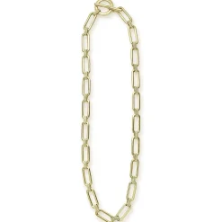 Cheap 18K Gold Link Necklace Gold
