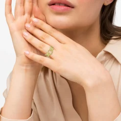 New 18K Gold Link Ring Gold