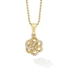 Flash Sale 18K Gold Love Knot Diamond Pendant Necklace Gold