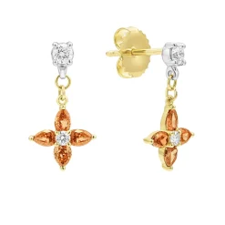 Store 18K Gold Marquise Diamond Drop Earrings Diamonds