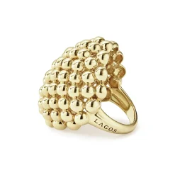Online 18K Gold Oval Statement Ring Gold