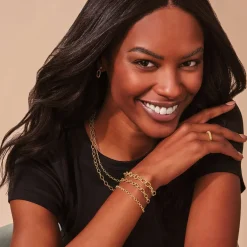 Cheap 18K Gold Petite Link Necklace Chains