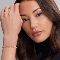 Hot 18K Gold Small Link Bracelet Link Bracelets