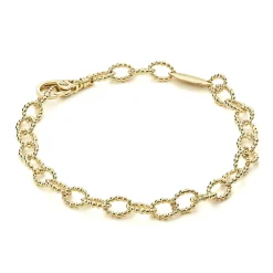 Hot 18K Gold Small Link Bracelet Link Bracelets