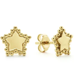 Cheap 18K Gold Star Stud Earrings Gold