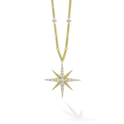 Outlet 18K Gold Statement Diamond Pendant Necklace Gold