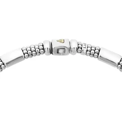 Discount 18K Gold Station Caviar Necklace | 12Mm Two-Tone