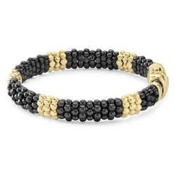 Clearance 18K Gold Station Ceramic Beaded Bracelet | 9Mm Gold