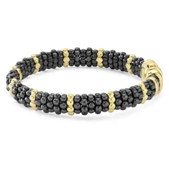 Outlet 18K Gold Station Ceramic Beaded Bracelet | 9Mm Gold