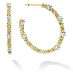 Fashion 18K Gold Superfine Diamond Hoop Earrings Hoop Earrings