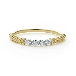 Flash Sale 18K Gold Superfine Diamond Stacking Ring Diamonds