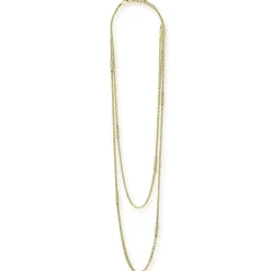 Outlet 18K Gold Superfine Station Chain Necklace Gold