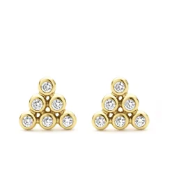 Best 18K Gold Triangle Diamond Stud Earrings Diamonds