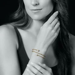 Store 18K Gold Wrap Diamond Bracelet Diamonds