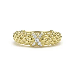 Best 18K Gold X Caviar Diamond Ring Gold