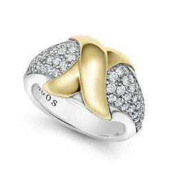 Shop 18K Gold X Diamond Ring Diamonds