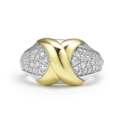 Shop 18K Gold X Diamond Ring Diamonds