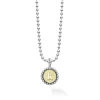Sale K Initial Charm Necklace Two-Tone
