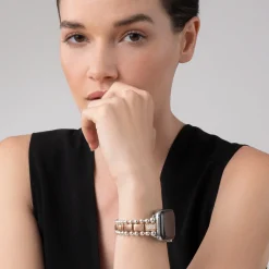 Store 18K Rose Gold And Sterling Silver Single Diamond Watch Bracelet-38-45Mm Diamonds