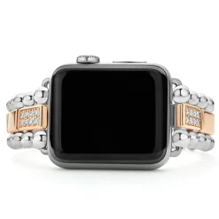 Store 18K Rose Gold And Sterling Silver Single Diamond Watch Bracelet-38-45Mm Diamonds