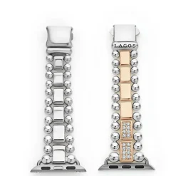 Best Sale 18K Rose Gold And Sterling Silver Half Diamond Watch Bracelet-38-45Mm Diamonds