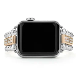 Best Sale 18K Rose Gold And Sterling Silver Half Diamond Watch Bracelet-38-45Mm Diamonds