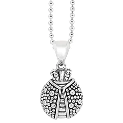 Discount Ladybug Pendant Necklace Silver