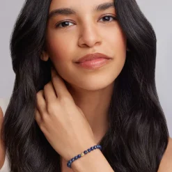 Shop Lapis Gold Station Bead Bracelet Gemstones