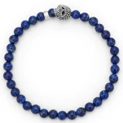 Cheap Lapis Skull Bracelet Silver