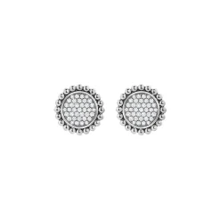 Best Large Caviar Circle Diamond Earrings Diamonds