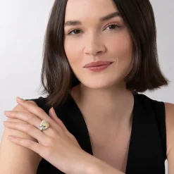 Sale Large Caviar Diamond Knot Ring Diamonds