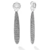 Online Large Caviar Drop Earring Backs Silver