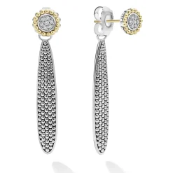 Online Large Caviar Drop Earring Backs Silver