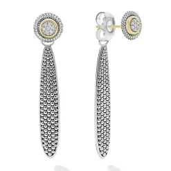 Online Large Caviar Drop Earring Backs Silver