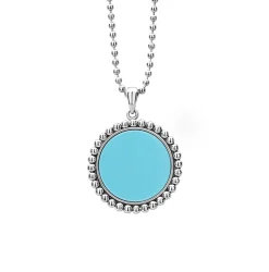 Online Large Ceramic Circle Pendant Necklace Gemstones