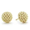 Cheap Large 18K Gold Beaded Stud Earrings Stud Earrings