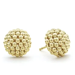 Cheap Large 18K Gold Beaded Stud Earrings Stud Earrings