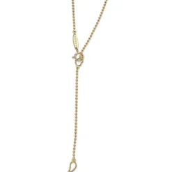 Clearance Large 18K Gold Ceramic Circle Pendant Necklace Gold