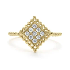 Clearance Large 18K Gold Diamond Ring Diamonds