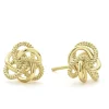 Best Sale Large 18K Gold Love Knot Stud Earrings Caviar Earrings