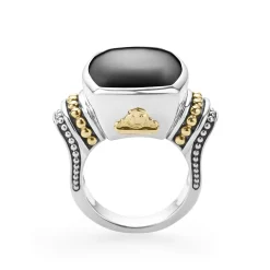 Shop Large Onyx Statement Ring Two-Tone