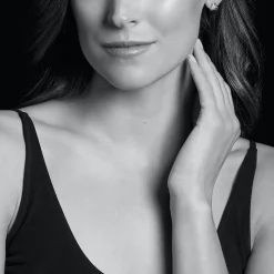 Store Large Pyramid Diamond Stud Earrings Two-Tone