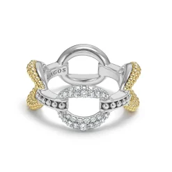 Clearance Large Two-Tone Eternity Diamond Ring Two-Tone