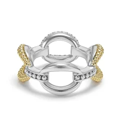 Clearance Large Two-Tone Eternity Diamond Ring Two-Tone