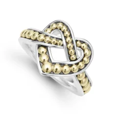Outlet Large Two-Tone Heart Ring Two-Tone