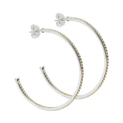 Cheap Large Two-Tone Hoop Earrings Two-Tone