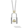 Clearance Large Two-Tone Lock Necklace Two-Tone