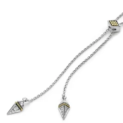 Fashion Lariat Diamond Necklace Two-Tone
