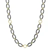 Sale Long 18K Gold And Black Ceramic Link Necklace Gold