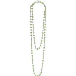 New Long Peridot Beaded Necklace Long Necklaces